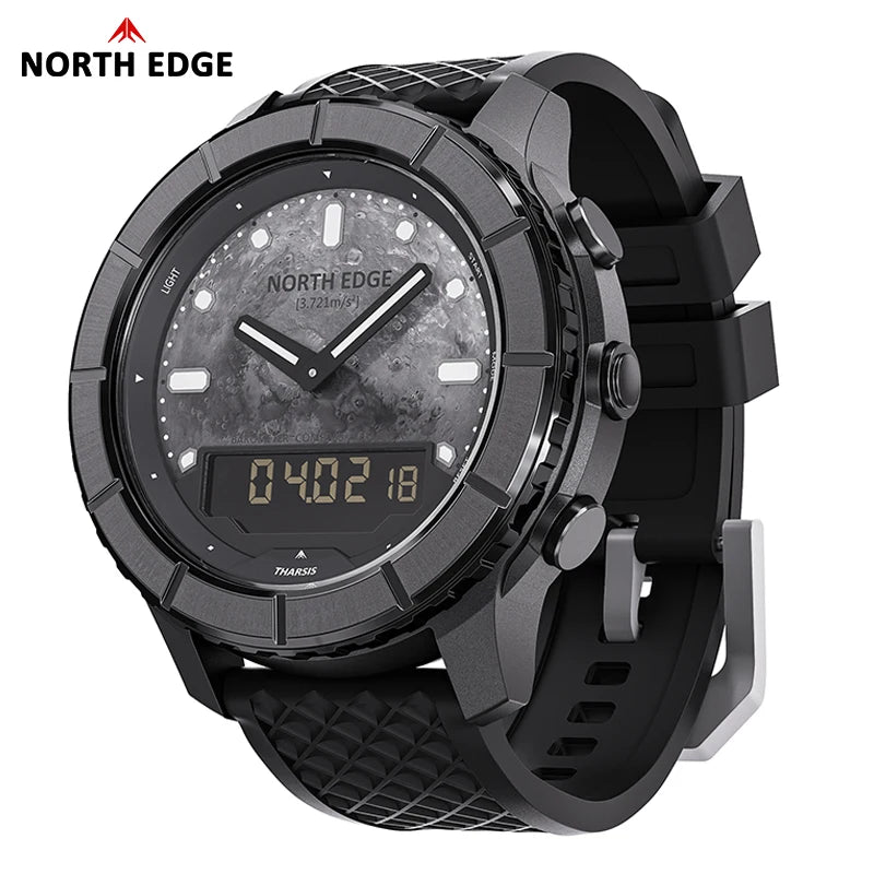 North Edge Digital Watch 50M Waterproof Altimeter Compass for Men