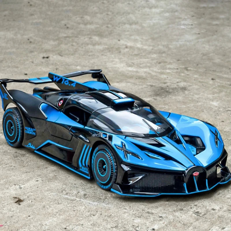 1:32 Bugatti Bolide Alloy Sport Car Model Diecasts & Toy Vehicle Metal Super Car Simulation Car Decoration Sound Light Boy Gift-EXPROTAS