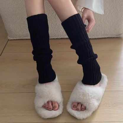 72cm Knitted Leg Warmers Y2K Warm Foot Cover Winter Socks Women Cuffs