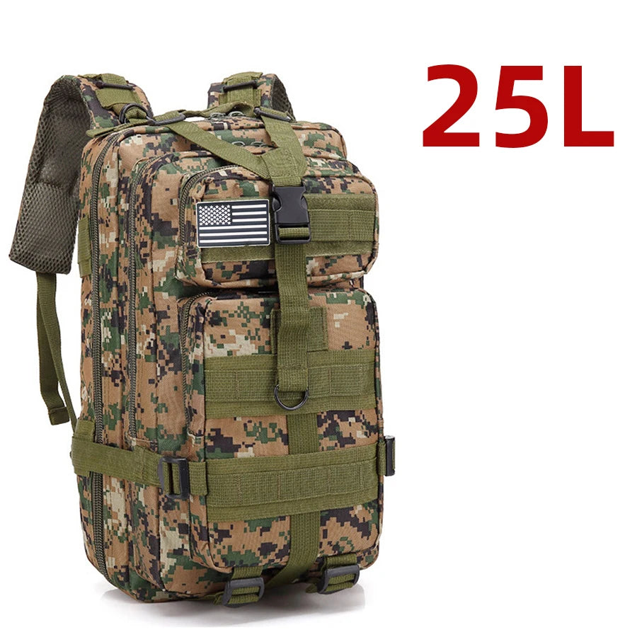 Waterproof Backpack Bag 25L/50L Tactical Outdoor Hiking Rucksack Camping