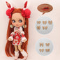 ICY DBS Blythe Doll Pouting Mouth Tan Skin Matte Face 1/6 BJD Joint Body