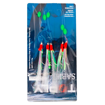 5Pcs Sabiki Fishing Lure Rigs Bait Jigs for Mackerel Sea Fishing