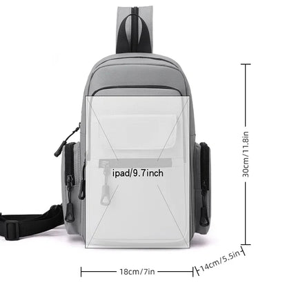Multifunctional Chest Bag Nylon Sling Backpack Travel Outdoor Hiking