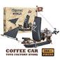 Black Pirate Ship Building Blocks MOC Sailboat 3D Boat Brick Model Toy Set