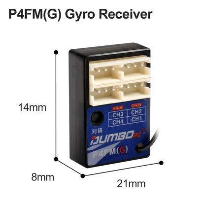Dumborc 2.4GHz Receiver for RC Car Boat with Gyro P6DC P6F P4FM P10F