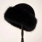 Fluffy Fur Bucket Hat Women Winter Warm Plush Fisherman Cap Thick