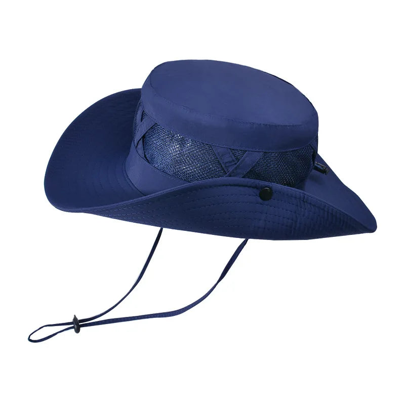 Fishing Hat UV Protection Wide Brim Summer Cap Men Outdoor Hiking