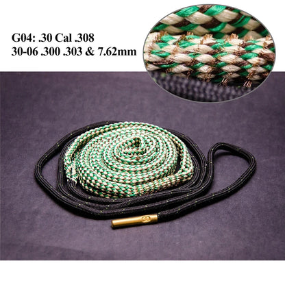 Rope Bore Cleaner for Rifle Shotgun 12GA 5.56mm 7.62mm Gun Cleaning Supplies