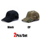 2Pcs Camouflage Baseball Cap Breathable Sun Hat Outdoor Hunting Fishing