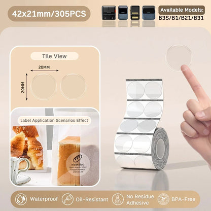 Self-adhesive Paper Waterproof Stickers for Christmas Labels - 40x20mm