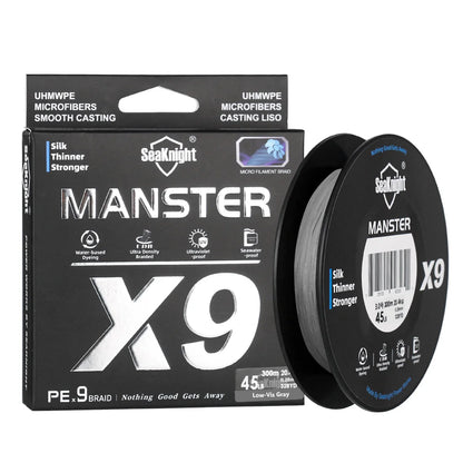 SeaKnight PE Fishing Line 300M 9 Strands Braided Saltwater 17LB-80LB
