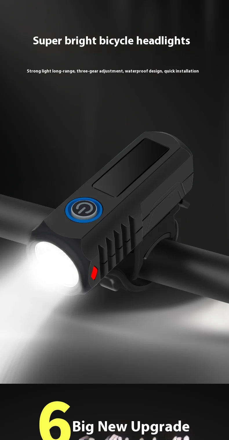 Bicycle Light USB Rechargeable LED Front Headlight Waterproof Bike Lamp