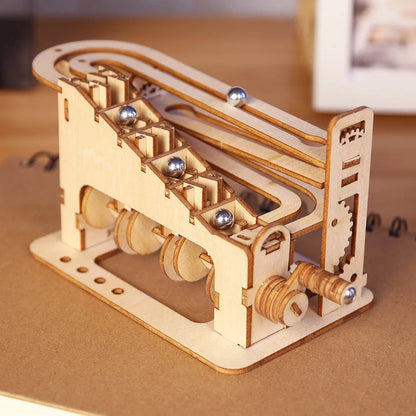 Spiral Marble Run 3D Wooden Puzzle for Adults & Teens DIY Model Building