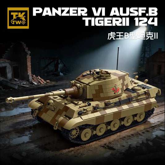 TK8004 King Tiger Panzer VI Ausf B Heavy Tank Building Blocks 2143pcs