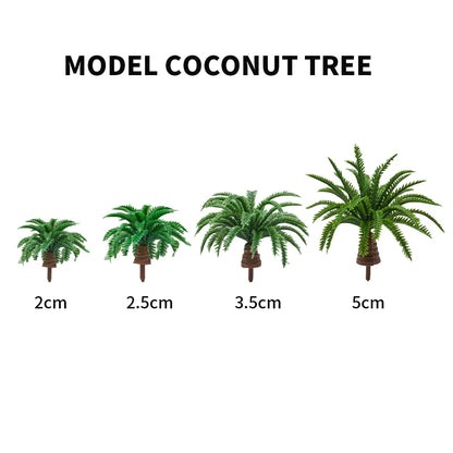 5Pcs Coconut Palm Tree Mini Garden Decor 2-5CM Fairy Layout