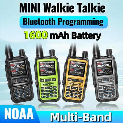 Baofeng Walkie Talkie Mini 2 Way Radio Bluetooth 5W Dual Band 1600mAh