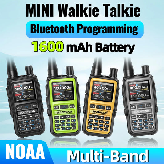 Baofeng Walkie Talkie Mini 2 Way Radio Bluetooth 5W Dual Band 1600mAh