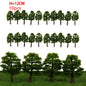 10Pcs Trees Train HO Scale Model Scenery Layout for Railroad Diorama
