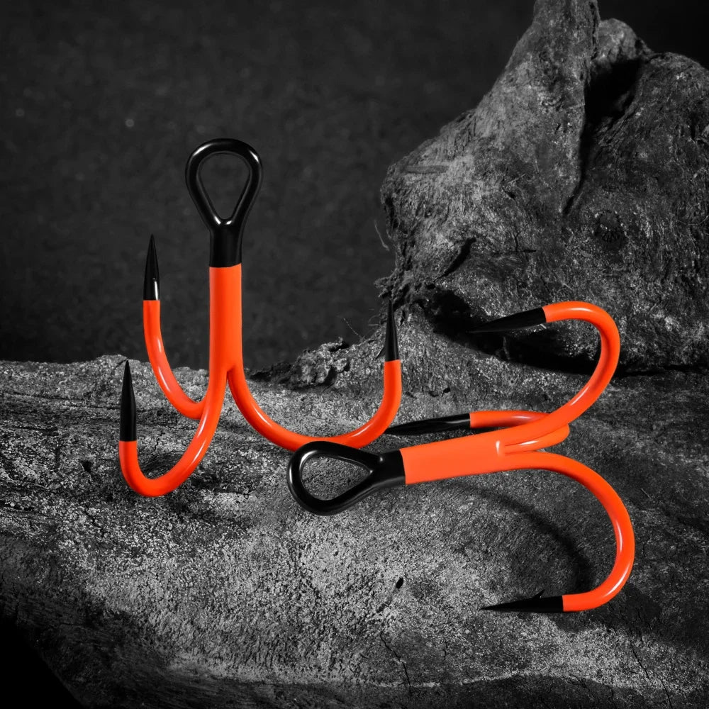 Flame Treble Hook Spinpoler UV Hi-Carbon Steel No 2-0 Fishing Tackle