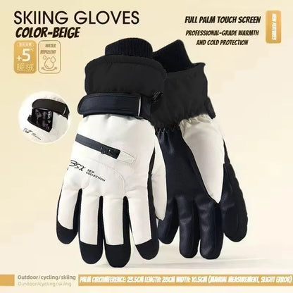 Winter Thermal Waterproof Touchscreen Ski Gloves Men Women Non-Slip