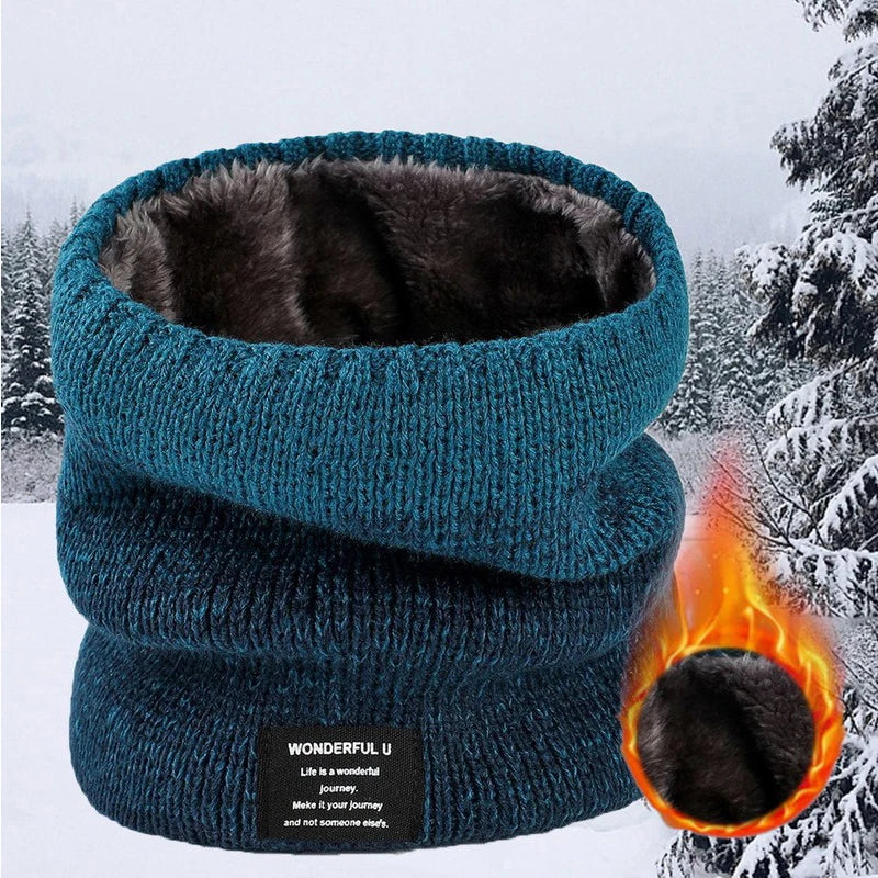 Winter Knitted Scarf Women Neck Warm Cashmere Snood Soft Wool Wrap