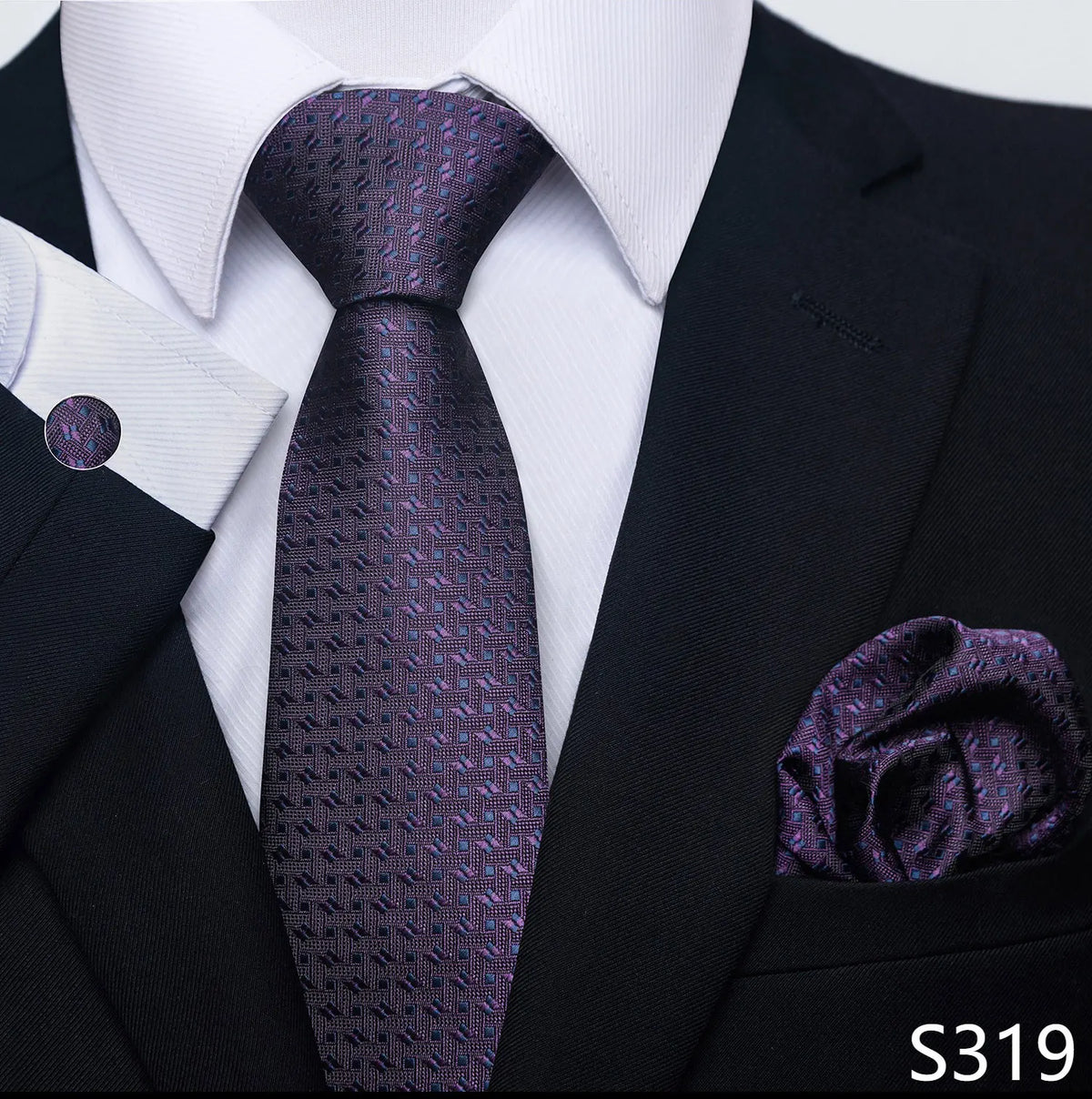 EXPROTAS Tie Pocket Square 8cm Wedding Formal Men’s Accessories