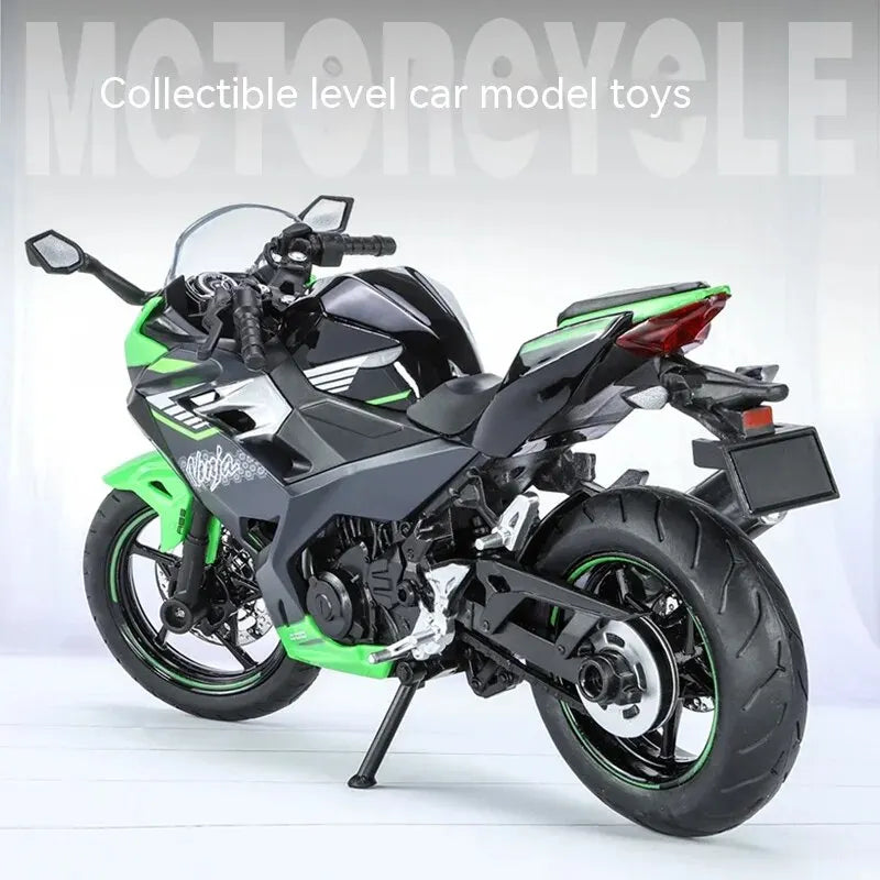 1:12 Kawasaki Motorcycle Die-cast Model - Sound & Light Effects - Authentic Details - Fun for Kids & Motorcycle Lovers-EXPROTAS