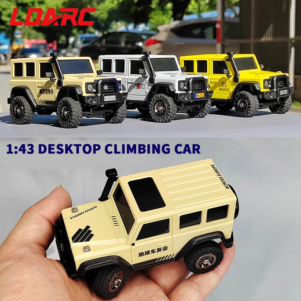 LDARC X43 1/43 MINI RC Electric Remote Control Model Car Desktop Crawler RTR 4WD Adult Children's Toys-EXPROTAS