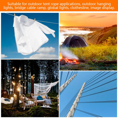 15/30M PVC Coated Steel Wire Rope Kit 304 Cable for Fence Balcony Garden