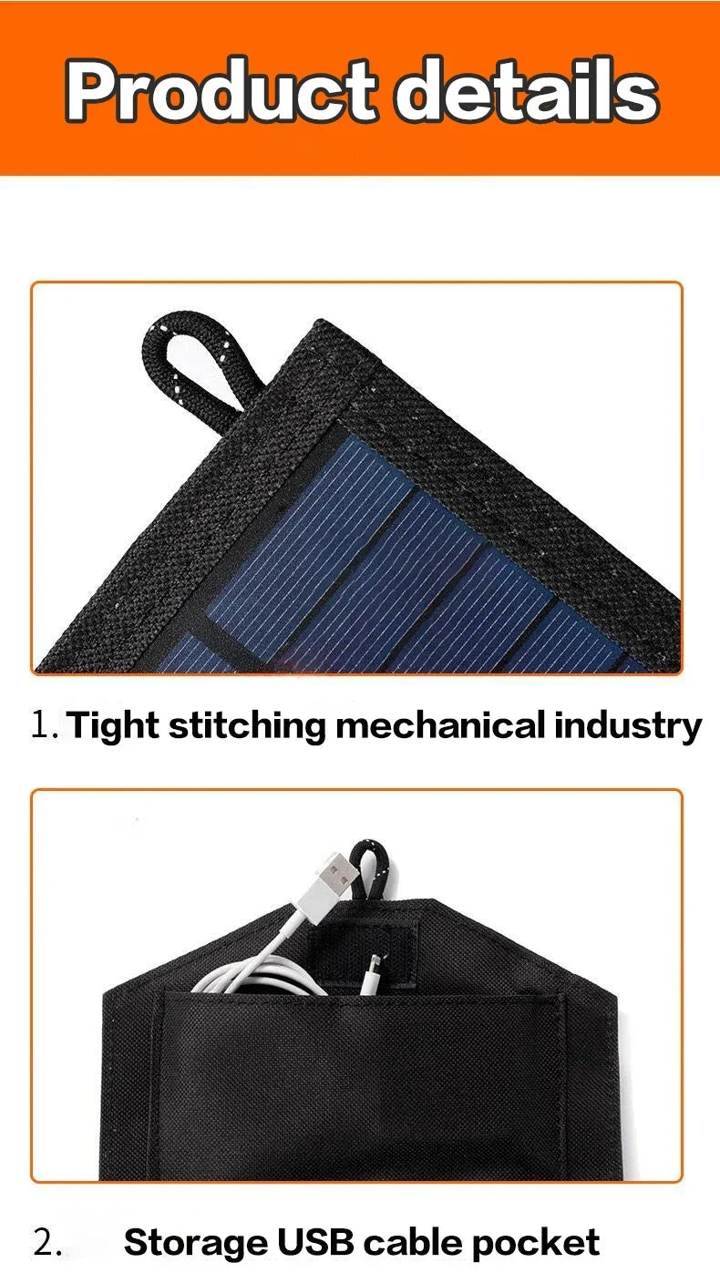 Fast Charger 100W Foldable Solar Panel Portable USB Power for Camping