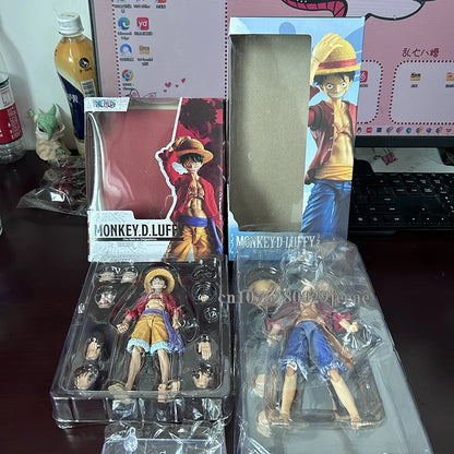 SHF One Piece Portgas D Ace Fire Fist Luffy PVC Movable Action Figure Toy