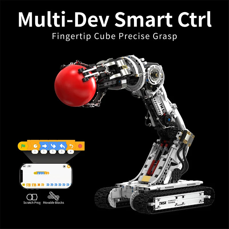 1512Pcs Robotic Arm RC STEM Building Control Mech Scifi Toy Set
