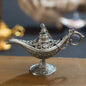 12cm Classic Aladdin Magic Genie Lamp Incense Burner Retro Wishing Oil Decor