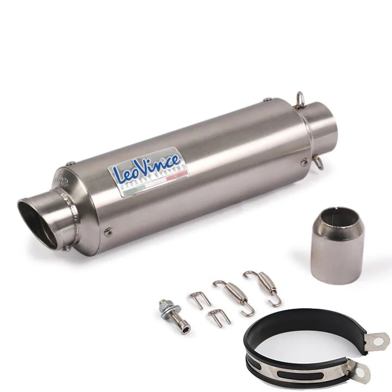 Universal Motorcycle Real LeoVince E-Mark Slip On Exhaust Pipe Muffler Escape moto For Honda Yamaha R1 R3 R6 CBR300-EXPROTAS