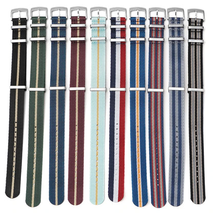 Nylon Watch Strap 24mm for Omega Seiko Mens Canvas Sport Band