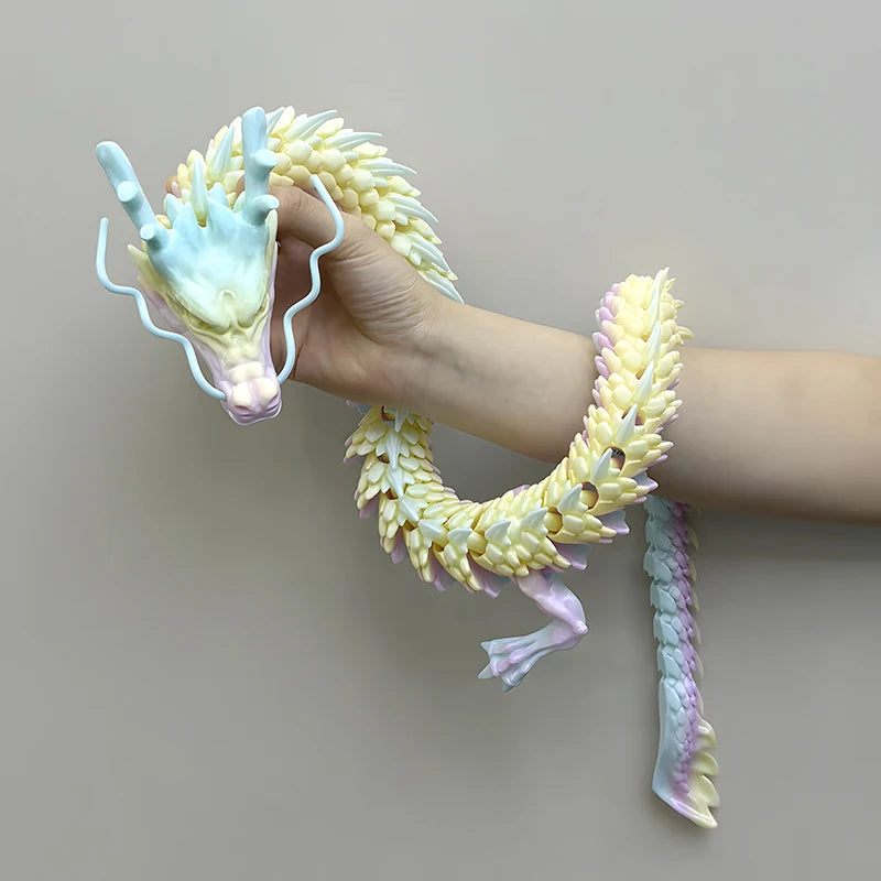 60 88CM 3D Printed Gem Dragon Crystal Fidget Toy Rotatable Articulated Dragon Gift for ADHD Perfect for Holiday Birthdays Gift
