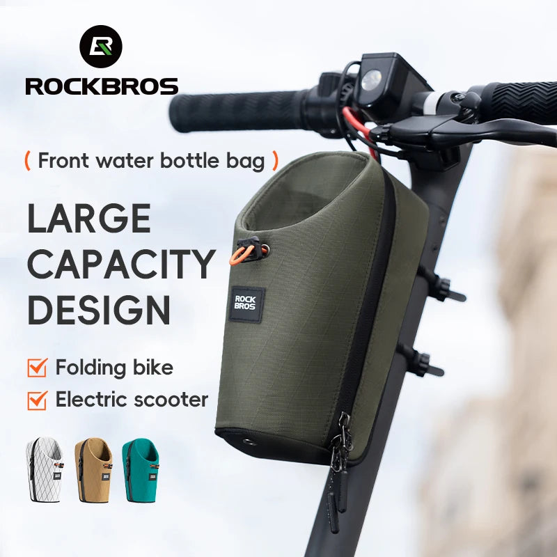 Water Bottle Bag Folding Bike Front Frame Storage Pouch for Brompton