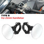 Universal Convex Rearview Mirror Rimless 360° Wide Vision Handlebar Mount