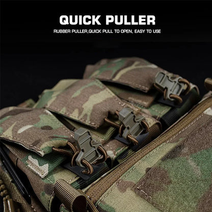 V5 FCPC Tactical Vest Back Panel Zipper Pouch Airsoft Expansion Bag Accessory