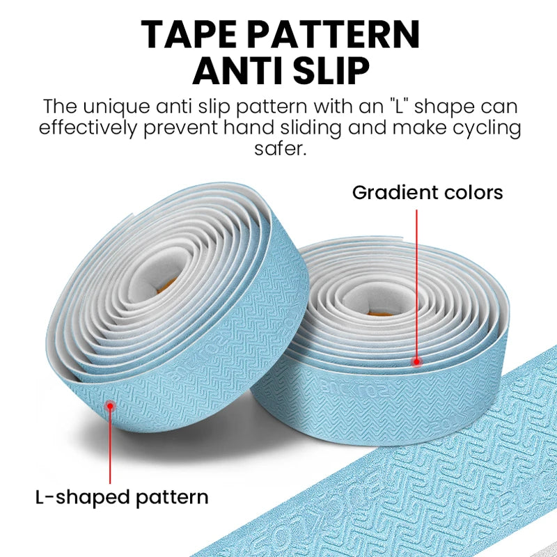 Road Gravel Handlebar Tape BUCKLOS Gradient Non-Slip Soft Bike Bar Wrap