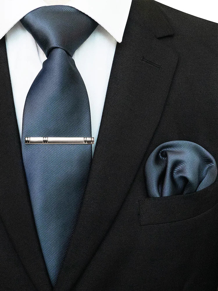 Suits Necktie Clip 8cm Mens Slim Solid Classic Wedding Party Ties