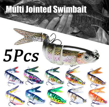 Multi Jointed Fishing Lure Bionic Swimbait Slow Sinking 10cm 12.4g 1Pcs