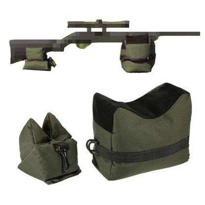 Front & Rear Rifle Shooting Rest Bag Unfilled Gun Bench Target Hunting Support