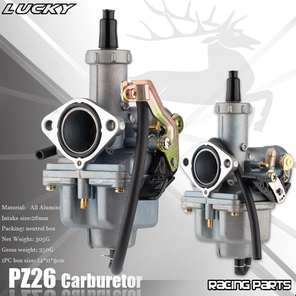 PZ26 Carburetor 26mm For Honda CB125 XL125S TRX250 CRF XR100 125cc 150cc ATV