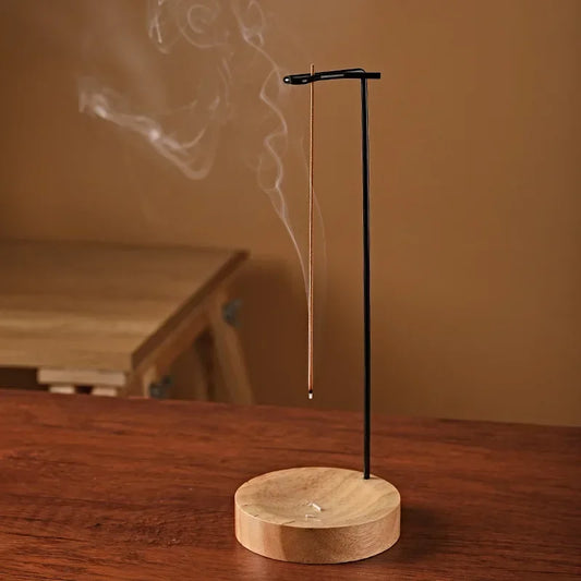 Incense Stick Holder Wooden Round Burner Home Decor Creative Ornament