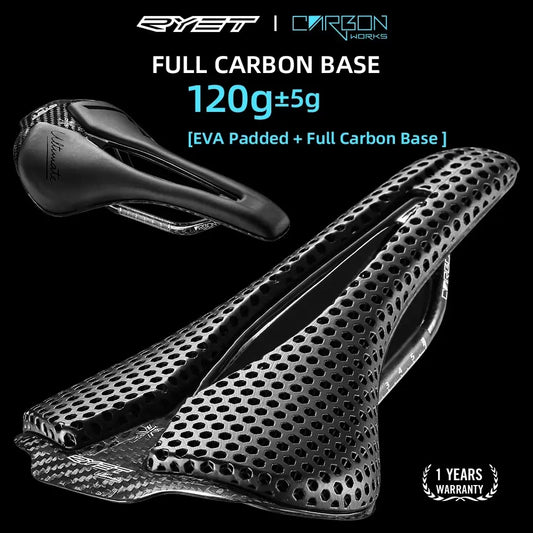 RYET 3D Printed Bicycle Saddle Ultralight 120g Carbon Saddle 250x140mm Bike Seating for MTB Gravel Road Bike Seat Cycling Parts-EXPROTAS