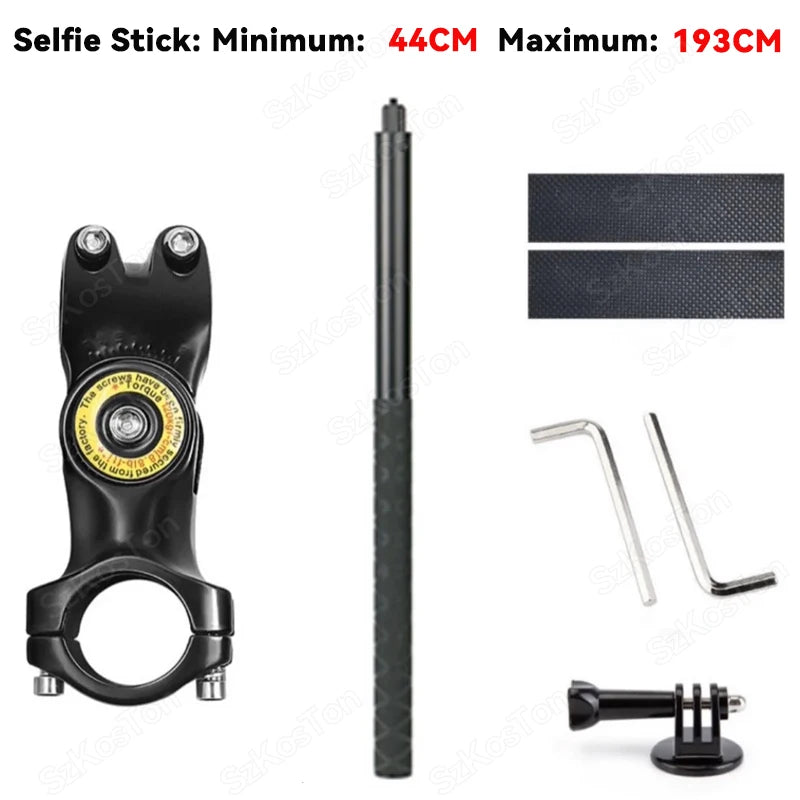 Selfie Stick Handlebar Mount for Insta360 X5 X3 X4 GoPro Hero 13–8 DJI Action