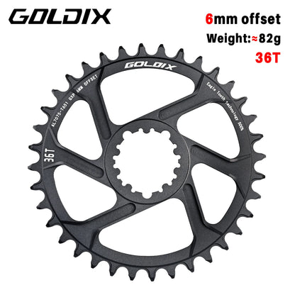 0/3/6mm Offset Goldix Chainring Narrow Wide Direct Mount for SRAM MTB