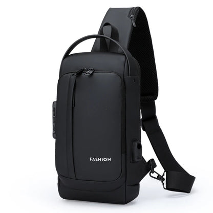 Men's Anti-Theft Chest Bag Crossbody Sling Pack with USB Charging