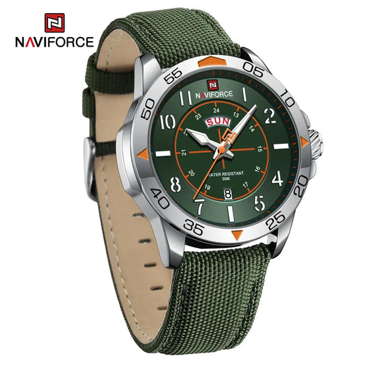 Top Brand NAVIFORCE Men's Watches Waterproof Luxury Business Casual Nylon Strap Quartz Wristwatch Luminous Relogio Masculino-EXPROTAS